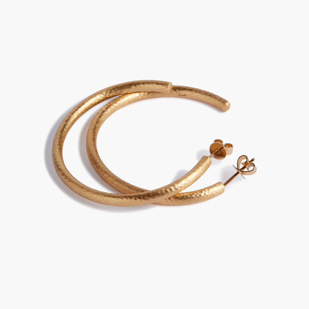 Organza 18ct Yellow Gold Hoop Earrings | Annoushka jewelley